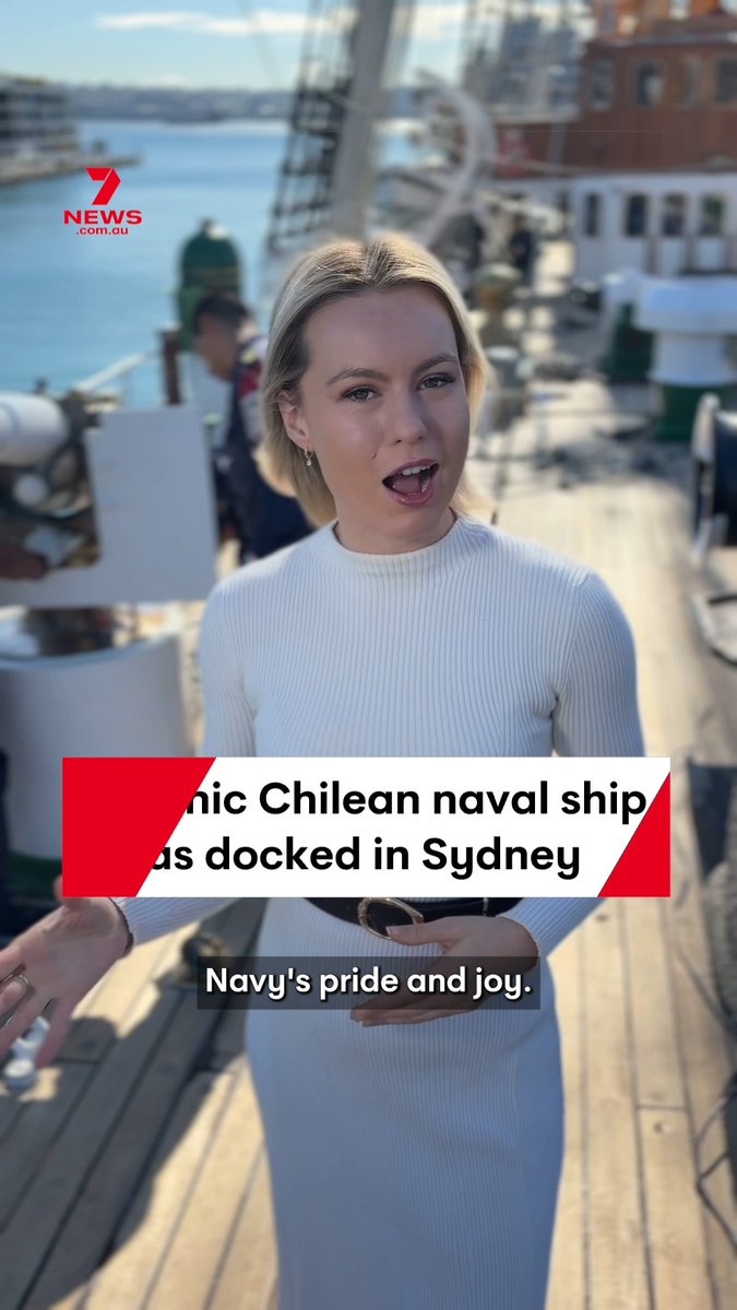 It was smooth sailing for a very special visitor to Sydney Harbour today. The Chilean Navy vessel Esmeralda arrived. Almost 300 sailors will spend the rest of the week in Sydney. #chile #navy #sydney #gardenisland #sailingship #sailor #7NEWS