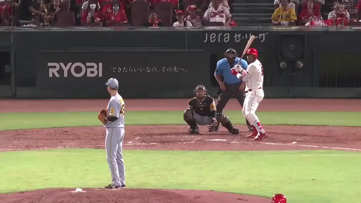 ⚾️3回裏⚾️ 5番 #モンテロ の6号3ランホームランが飛び出す💥 この回一挙4得点で逆転に成功！ 広島4-2阪神 J SPORTSオンデマンド LIVE配信中✨