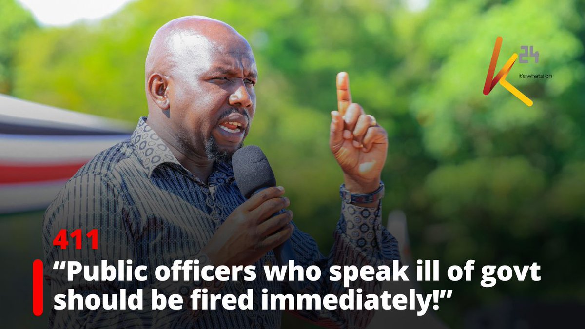 Murkomen: Public officers who speak ill of govt should be fired immediately