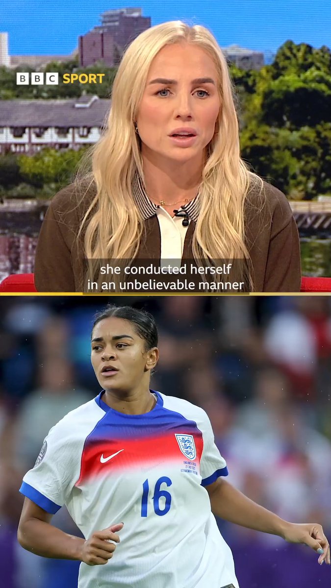 🗣 "Abuse for me is just unacceptable." Alex Greenwood expresses her admiration and respect for Jess Carter for her performances against the backdrop of receiving racial abuse during Euro 2025. 🎥 BBC Breakfast