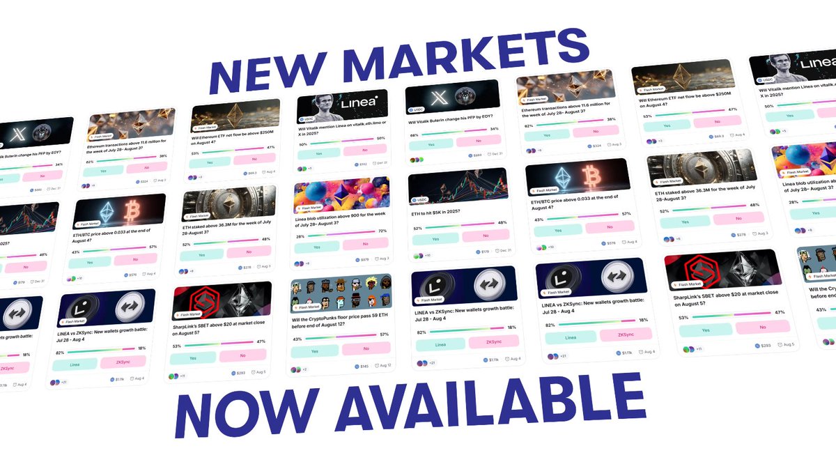 Watch Farokh (Perma/Bull), TylerD 🧙♂️ and Declan Fox explore Prediction Markets on Linea.eth and seamlessly place some predictions of their own!