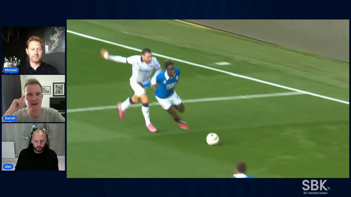 🔵 Michael Stewart and Alan Hutton on the penalty awarded to Rangers against Dundee, and Nasser Djiga's sending off "I have one word: No! It's not a penalty!" 🗣️ Presented by SBK | 18+ | Please Gamble Responsibly