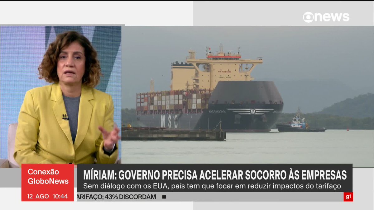 .Míriam Leitão: apesar de todas as “portas fechadas” pelos EUA para negociar tarifaço, governo brasileiro precisa acelerar socorro às empresas. Está na hora de ter esse pacote de ajuda. O prejuízo está acontecendo agora. #ConexãoGloboNews ➡ Assista à #GloboNews: