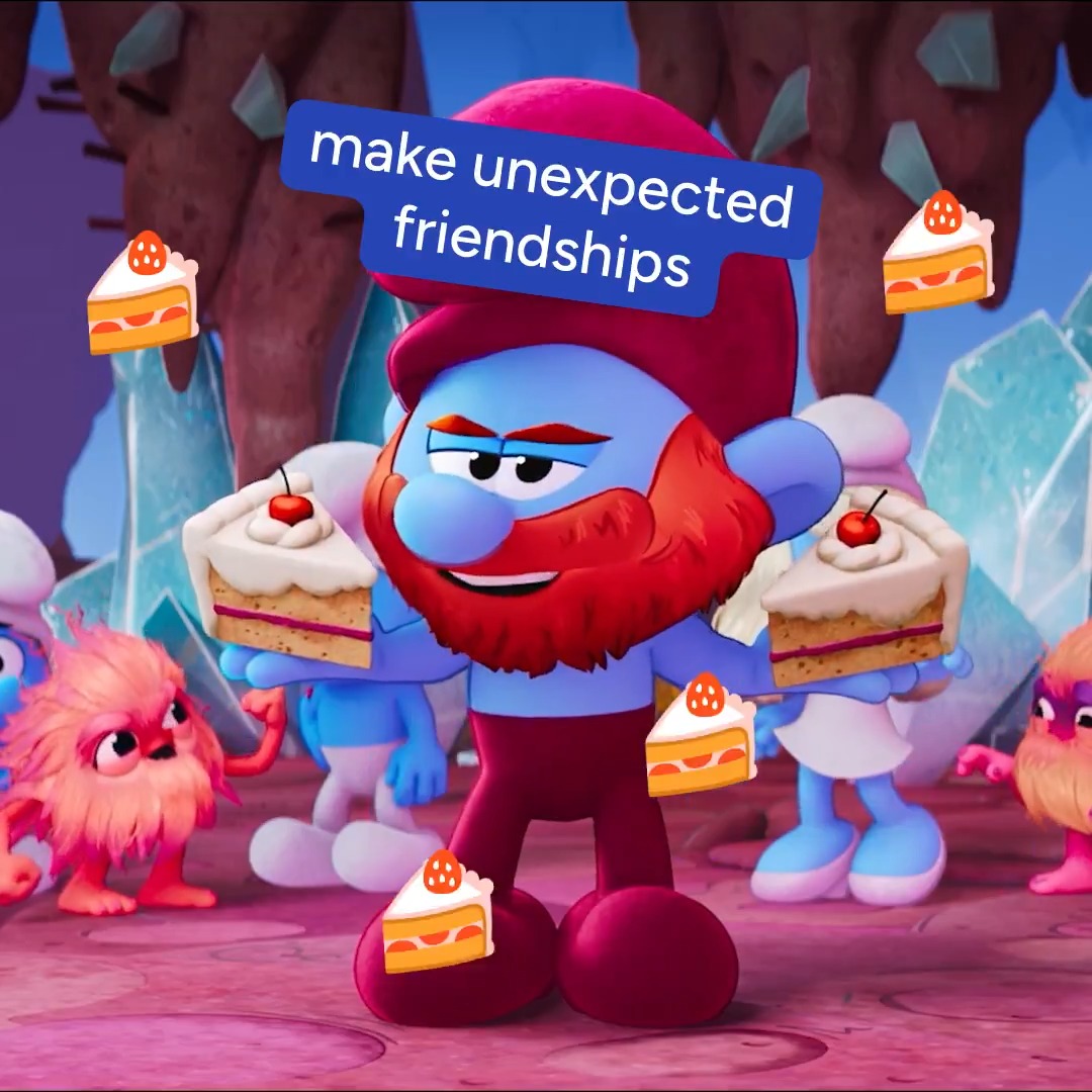Hope you brought some cake. 🍰 #SmurfsMovie is now on Digital to watch at home!