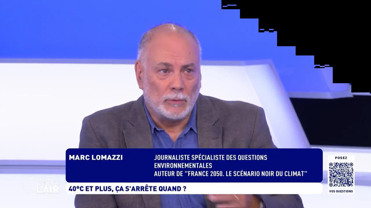 "Ce qui apparaissait comme un scénario de science-fiction il y a quelques années, comme des pics à 50°C, est aujourd'hui tout à fait envisageable. La ville de #Paris a même mis au point un plan de lutte en cas de vague de #chaleur aussi intense. Il faut se préparer." Marc Lomazzi
