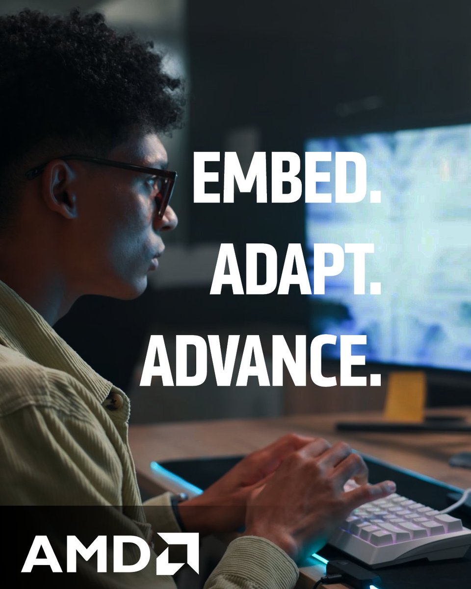 As a leader in embedded computing, AMD empowers developers and engineers to unlock the full potential of AI at the edge. Our embedded portfolio of adaptive SoCs and x86 processor solutions are designed to accelerate insights from data, enabling real-time decision-making, ensuring you maximize productivity and innovation in every project, across industrial, healthcare, space, automotive, and more. ๐ฅ Dive into our latest video to see how weโre pioneering AI innovation at the edge and setting the standard for whatโs possible. #TogetherWeAdvance #AI #Edge