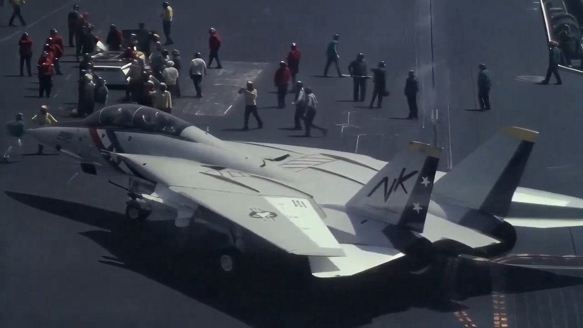 Working on upscaling and coloring this old Tomcat footage from the archives from 1975 aboard the USS Enterprise. This is the latest evolution of a scene of 206 going about it's daily business hooking up to the cat with a quick end cut of 205 taking off. I love these birds.🤘😎