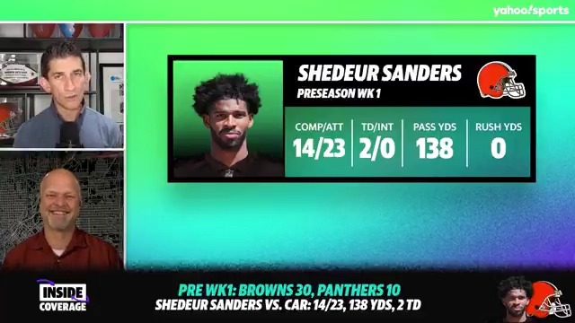 “Now Stefanski can’t stop the hype train.” 🔥 Andrew Siciliano, Jori Epstein, and Frank Schwab discuss Shedeur Sanders’ impressive preseason debut with the Browns. (via Inside Coverage)