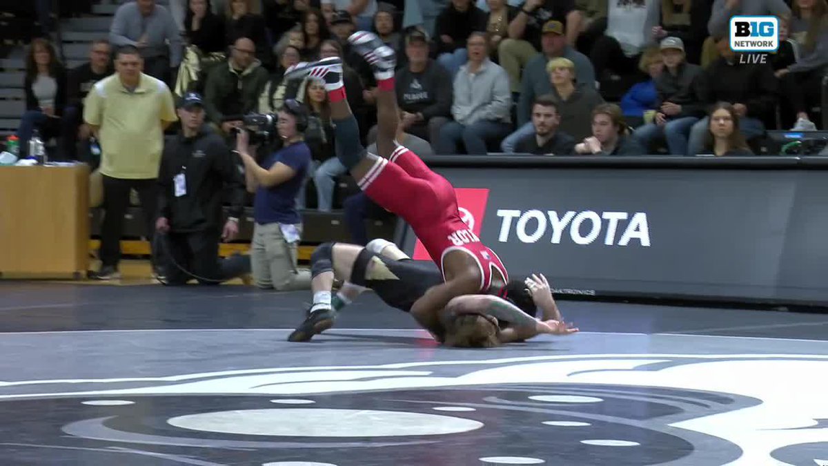 Takedown, for the win‼️ How sweet was this Antrell Taylor move to take this top-10 matchup at Purdue? #TakedownTuesday x Nebraska Wrestling