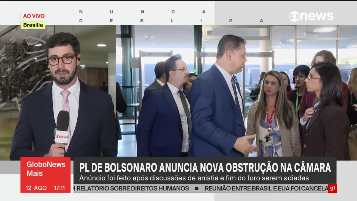 Líder do PL na Câmara, deputado Sóstenes Cavalcante disse que o partido vai retomar a obstrução das votações. O anúncio foi feito depois da decisão de adiar a discussão dos projetos da anistia e do fim do foro privilegiado. #GloboNewsMais ➡ Assista à #GloboNews: