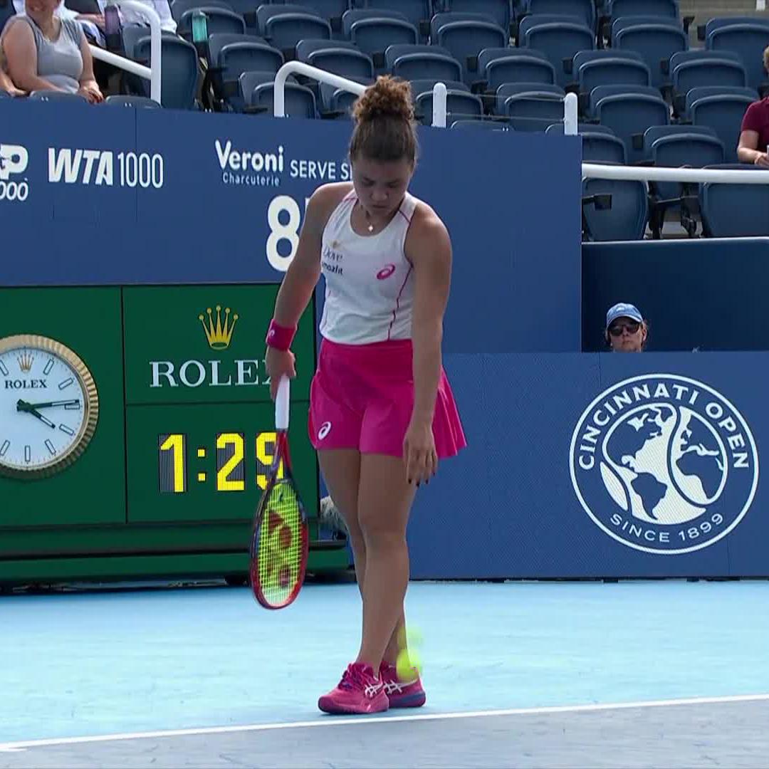 Soaring into the Round of 16 🚀 Jasmine Paolini defeats Krueger 7-6(2), 6-1 in Cincinnati. #CincyTennis