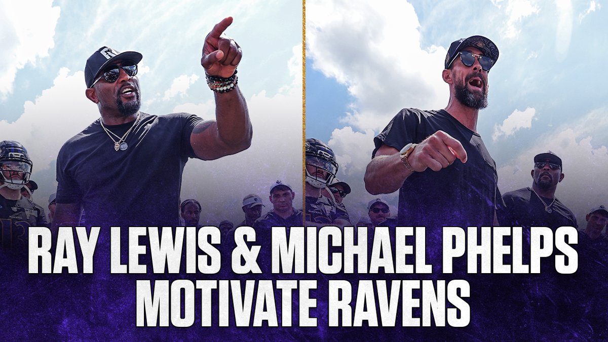 If you have 5 minutes, get fired up by watching Michael Phelps and Ray Lewis drop motivational knowledge on the Ravens🔥🔥