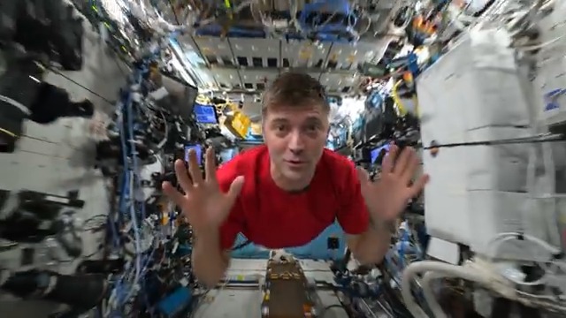 This took a few takes to capture . . . Initially held onto the camera mounting bracket and pushed off (you can hear the bracket clinking). Then carefully let it go so the camera floats with you through space station. Flew from the aft end of the lab to the forward end of Node 2.