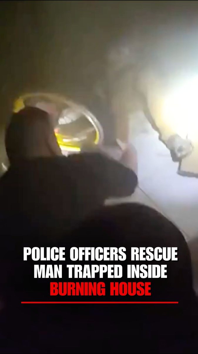 WATCH: Harrowing video shows brave police officers charging into a burning Tampa home to rescue a trapped man.