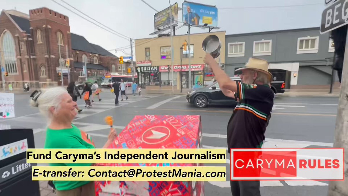 Why is it that protesters who purport to be camera-shy are always first to approach us? 📸 Aug 12, 2025 #Toronto #ProtestMania