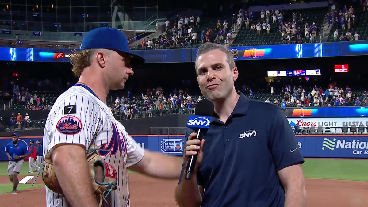 "What a blessing, what a gift it is to play this game at this level. What a gift it is to hit it at home in front of you guys" Steve Gelbs catches up with Pete Alonso after breaking the Mets' all-time home run record tonight: