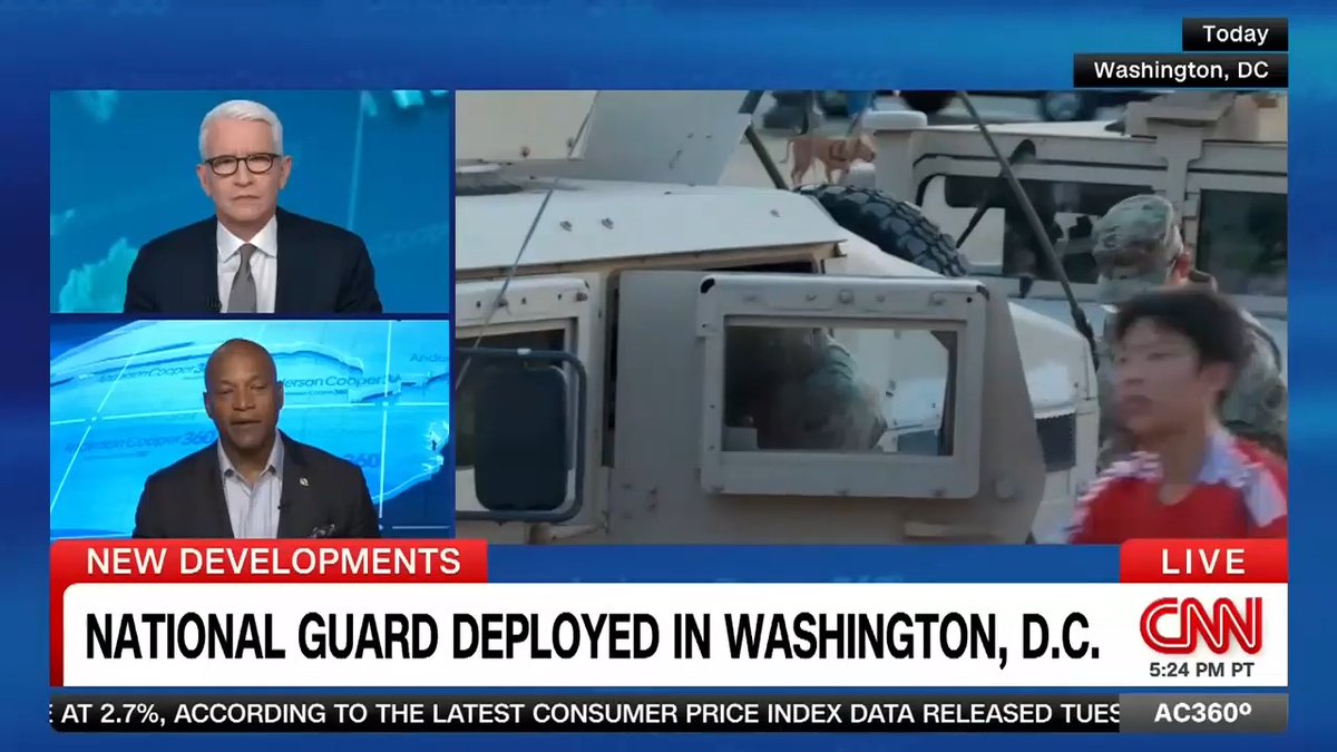 "I'm embarrassed. I'm angered and frankly I'm heartbroken for the members of the National Guard who are asked to take on this mission": Governor Wes Moore on President Trump's deployment of troops to DC.