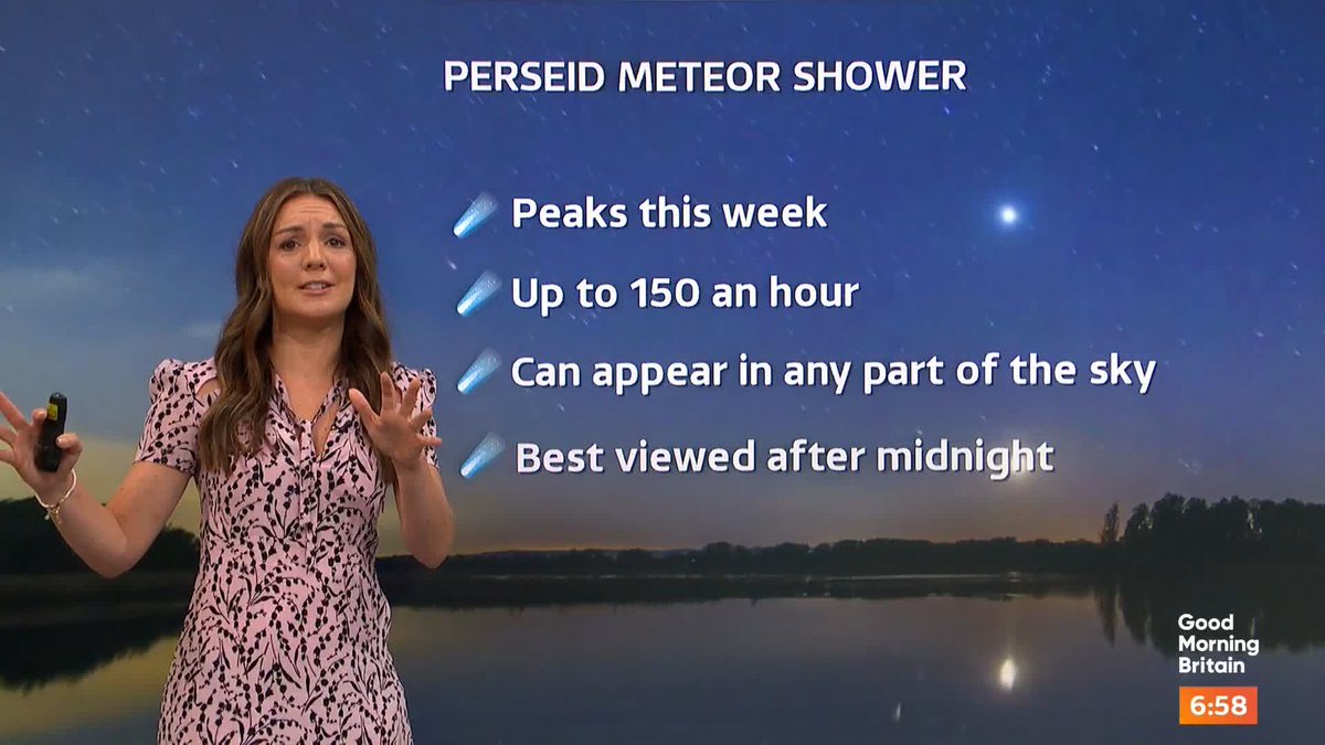 Have you spotted the Perseid meteor shower yet? @lauratobin1 has the forecast for the week ahead.