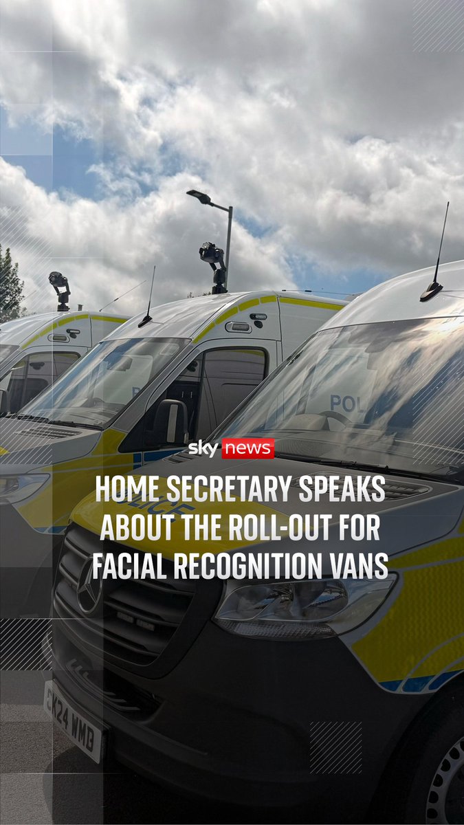 Roll-out for facial recognition vans. ⁠ 10 live facial recognition vans will be used by seven forces across England to help identify "sex offenders or people wanted for the most serious crimes", according to the home secretary Yvette Cooper⁠.