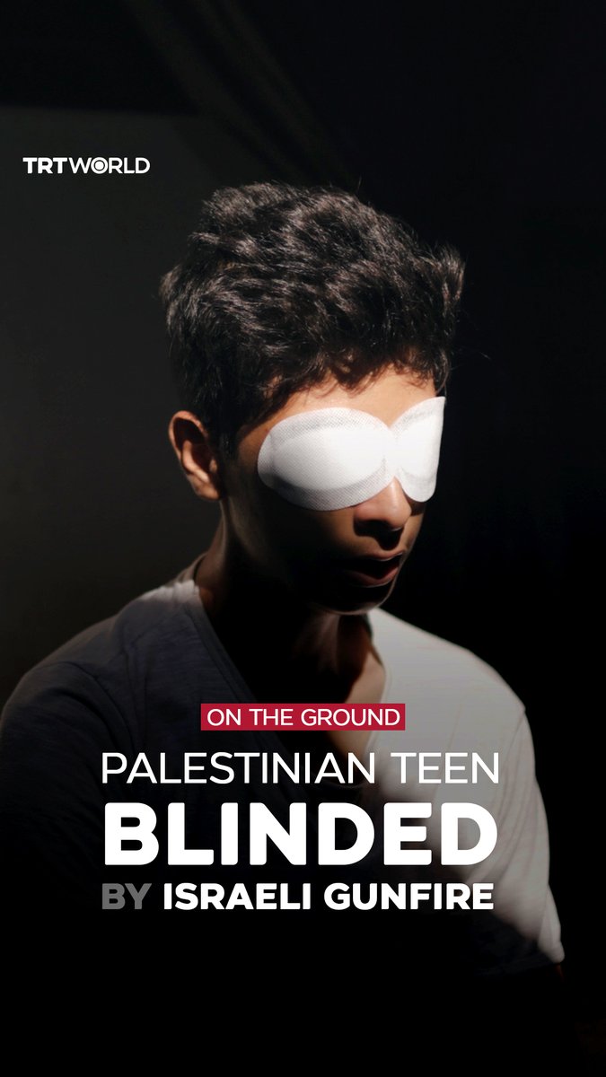 Taha Al Muqaddama was shot in the eyes by Israeli forces while trying to collect aid at the Israel-US-led ‘Gaza Humanitarian Foundation’ centre in Netzarim. He is now permanently blind