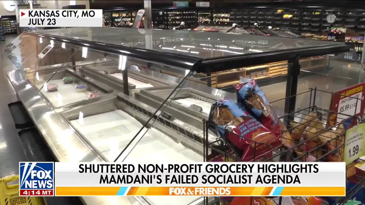Remember when Zohran Kwame Mamdani pushed for government-run grocery stores? A struggling city-owned market in Missouri has officially shut its doors | FOX & Friends