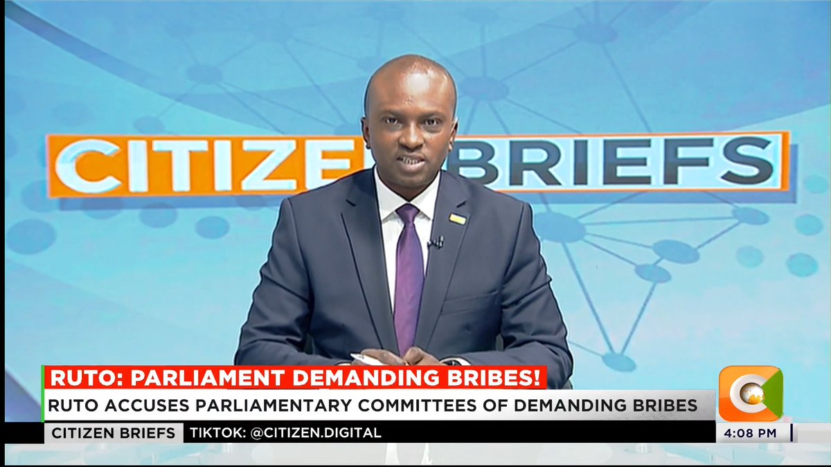 Ruto: Parliament Demanding Bribes! Ruto accuses parliamentary committees of demanding bribes Ruto says MPs demand bribes in order to write favourable reports Ruto: MPs demand money from those appearing before them #CitizenBriefs