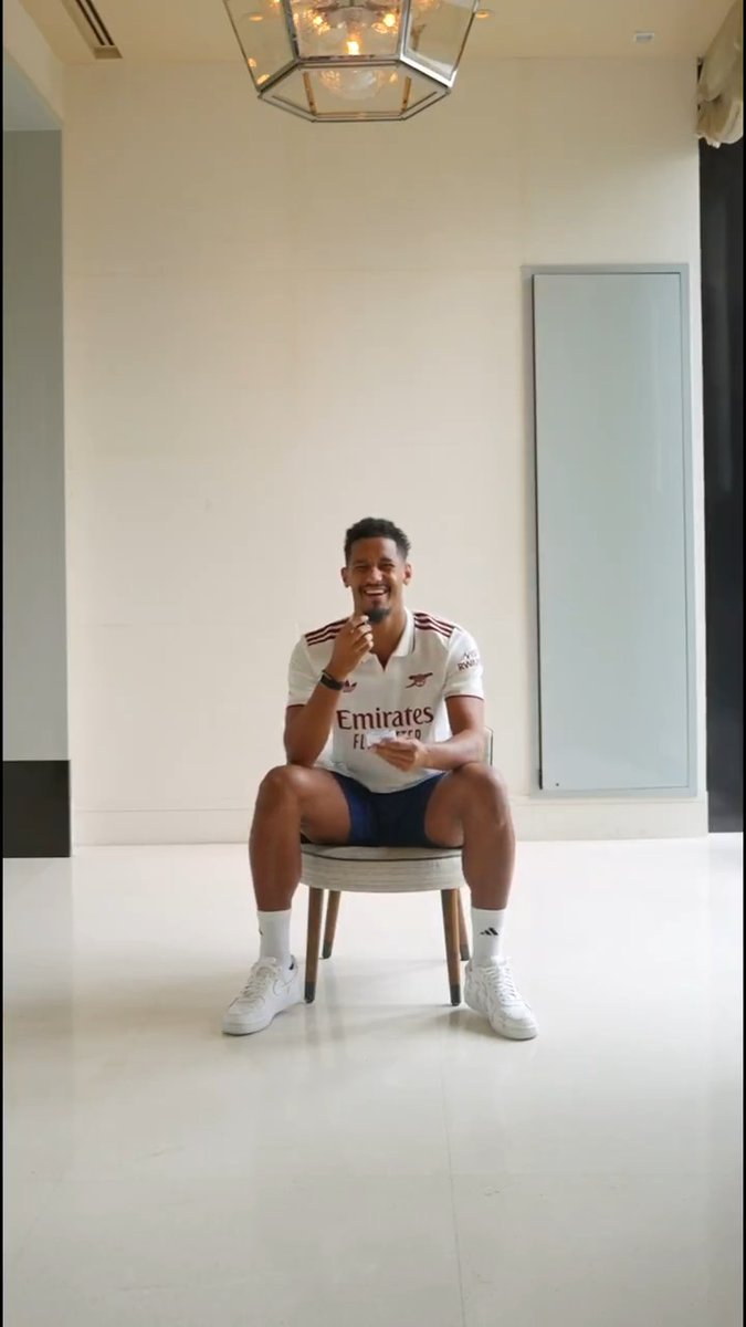 🐐 Food? 🐐 Pre-game song? 🐐 Player? William Saliba is the latest Gunner to take on GOATED ✨