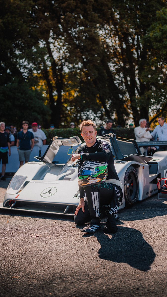 Fred and the Mercedes C11 light it up at Goodwood 🔥 A car made legendary by its World Sportscar Championship in 1990 - and still a showstopper today!