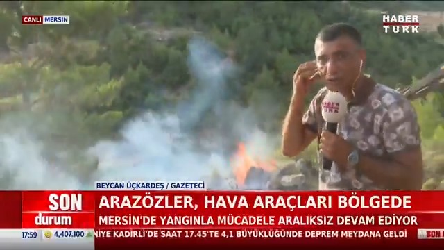 #SONDURUM - Silifke'de yangınla mücadele sürüyor. Orman yangını rüzgar nedeniyle geniş alana yayıldı.