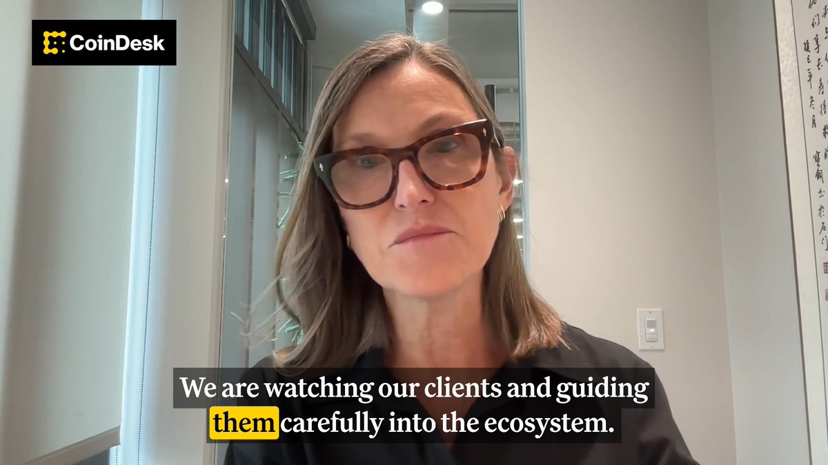 🎥 WATCH: Cathie Wood calls Bitcoin, Ether and Solana as the "Big 3" cryptos for ARK Invest.