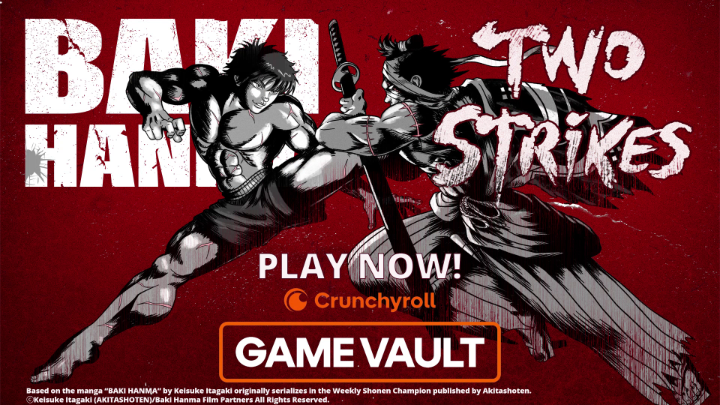 Fight like a samurai in Two Strikes, now available on Crunchyroll Game Vault! Plus, Baki Hanma, the World's Strongest Teen, is in the game, exclusively for Game Vault!
