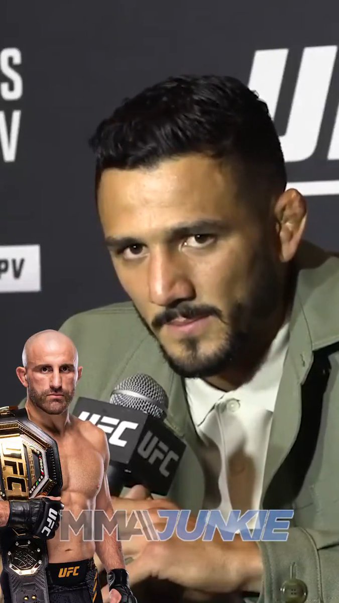 Aaron Pico offers a chilling reply to Alexander Volkanovski saying he'd "mop the floor" with him after #UFC319: "Your time is coming." 👀