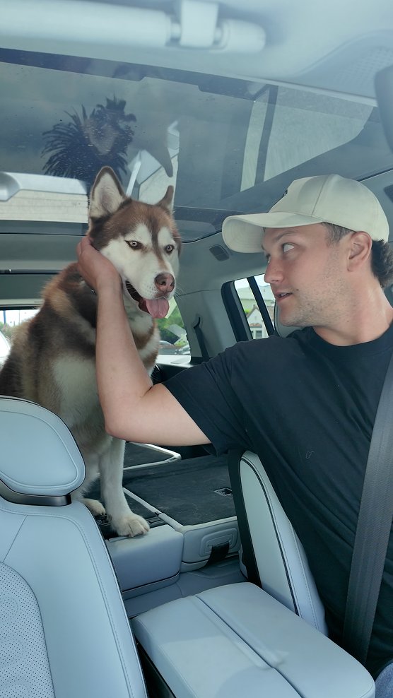 Rivian Navigation with Google Maps—dog tested, dog approved.