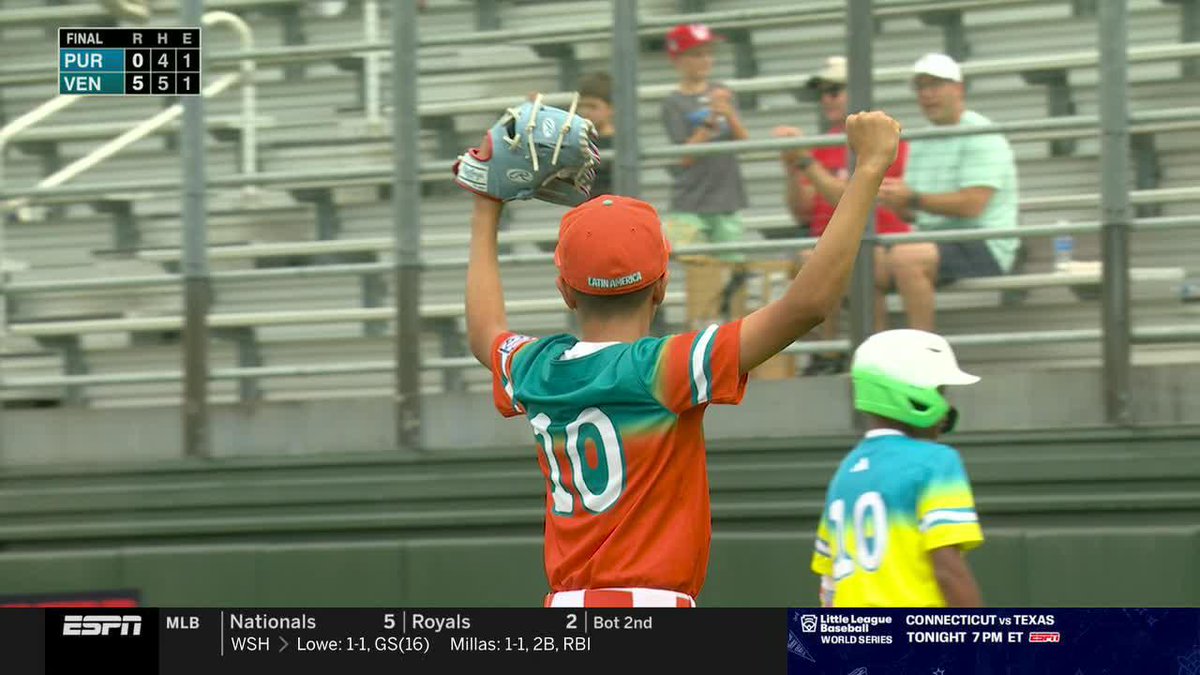 Juan Reyes with a complete game shutout to kick off the LLWS for Venezuela ‼️