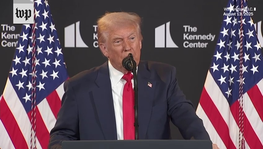 President Trump criticized D.C. Mayor Muriel E. Bowser’s renewed calls for D.C. statehood, which was sparked by the president’s decision to federalize D.C. police in an attempt to crack down on crime. “Statehood is ridiculous,” Trump said. “We want to straighten the place out.”