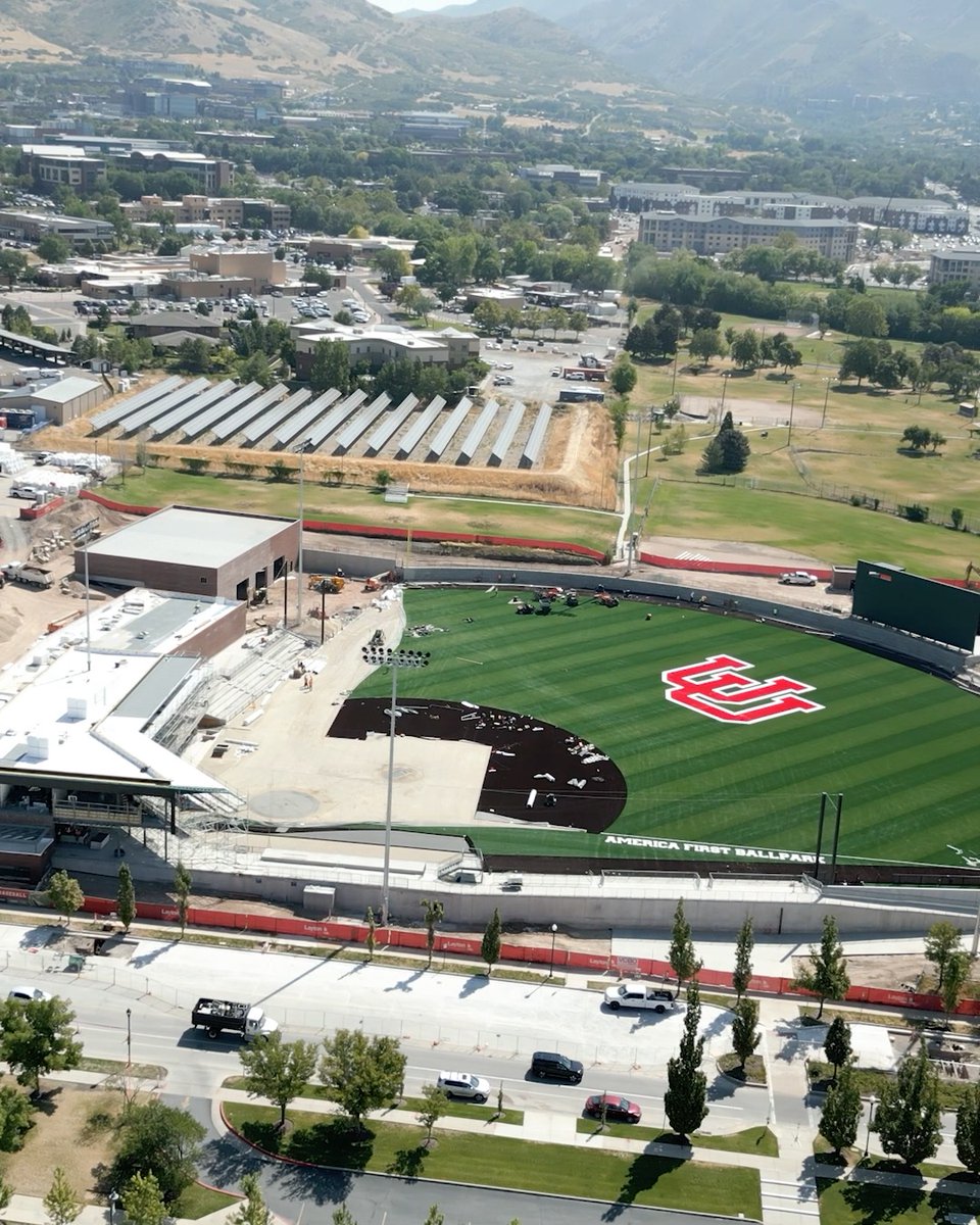 Progress check at Charlie Monfort Field at America First Ballpark 🏟️ Utah Baseball is raising the bar for Utah fans! #GoUtes