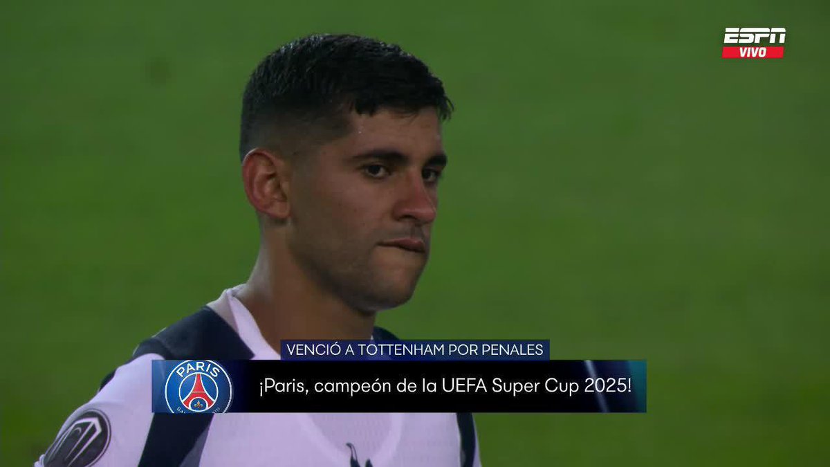 "Cuti Romero" Por la tristeza del defensor argentino tras el partido que perdió el Tottenham con el PSG en la Supercopa de Europa.