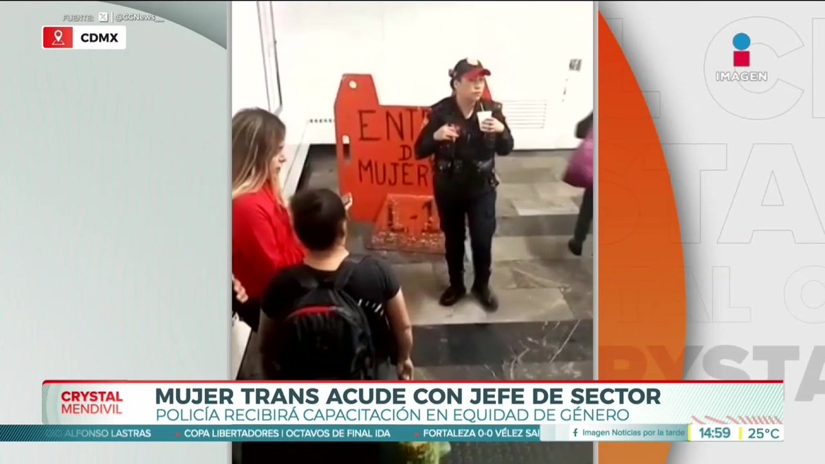 "Estás en un área que es para mujeres y tú no eres mujer": Policía contra mujer trans en el #Metro de la #CDMX. #YoTeVeo #ImagenNoticias con Crystal Mendivil Imagen Crystal