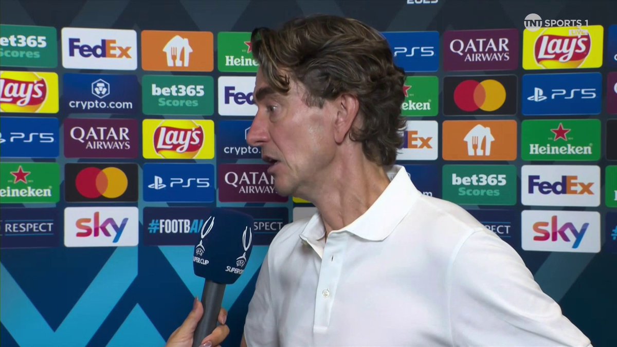 "We had them exactly where we wanted them for over 80 minutes." 💪 Thomas Frank speaks of pride following Tottenham's Super Cup defeat to PSG.... 🎙️ Jules Breach 📺 TNT Sports & discovery+ UK