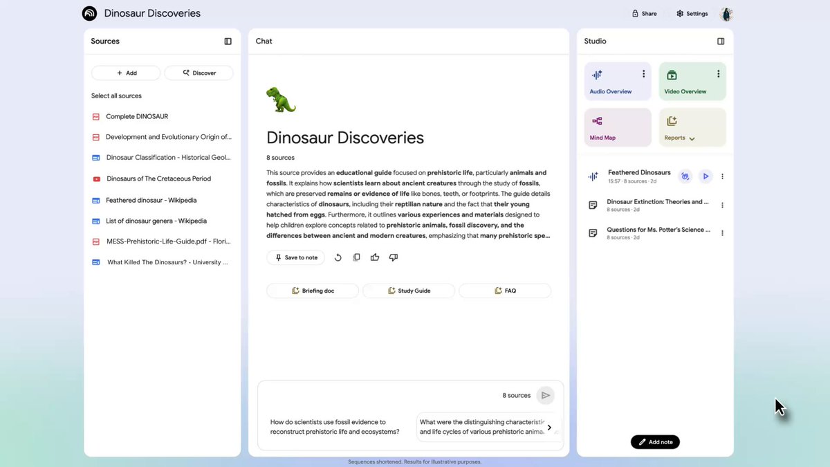 🚨#NotebookLM ahora está disponible para usuarios más jóvenes 👉Convierte notas en podcasts en varios idiomas 👉Crea mapas mentales interactivos 👉Haz preguntas para entender mejor tus clases Con políticas más estrictas para su seguridad🔒 Pruébalo→