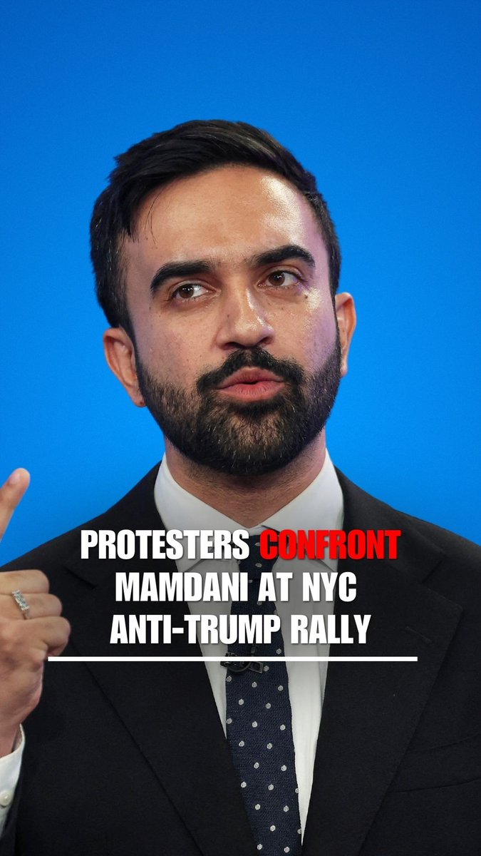 'HE'S A LIAR': Protesters shouted at Democratic socialist Zohran Kwame Mamdani as he left his anti-Trump campaign event on Staten Island on Wednesday.