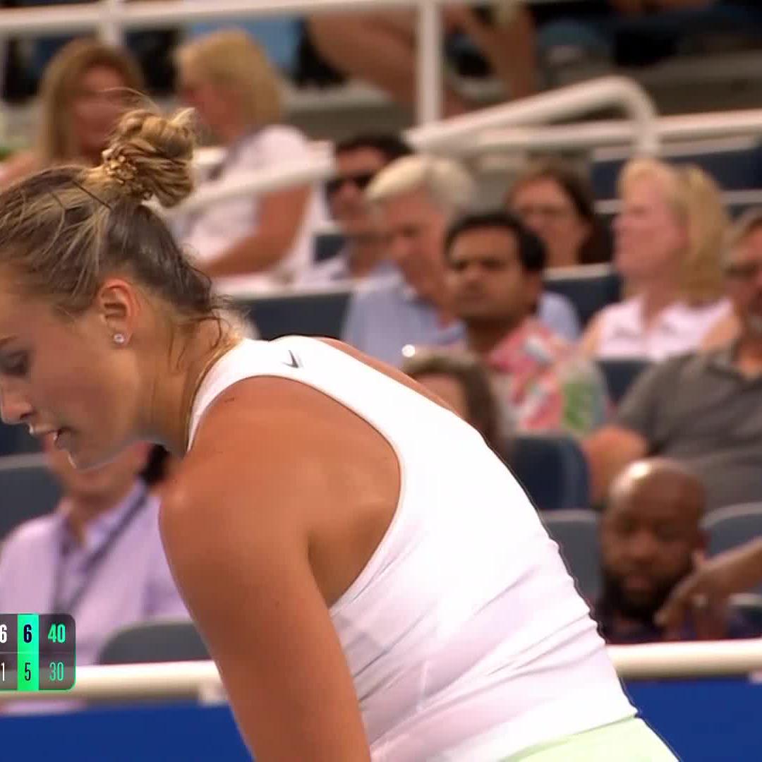 Built for this 🫡 Sabalenka Aryna reaches the quarterfinals after beating Bouzas Maneiro 6-1, 7-5. #CincyTennis