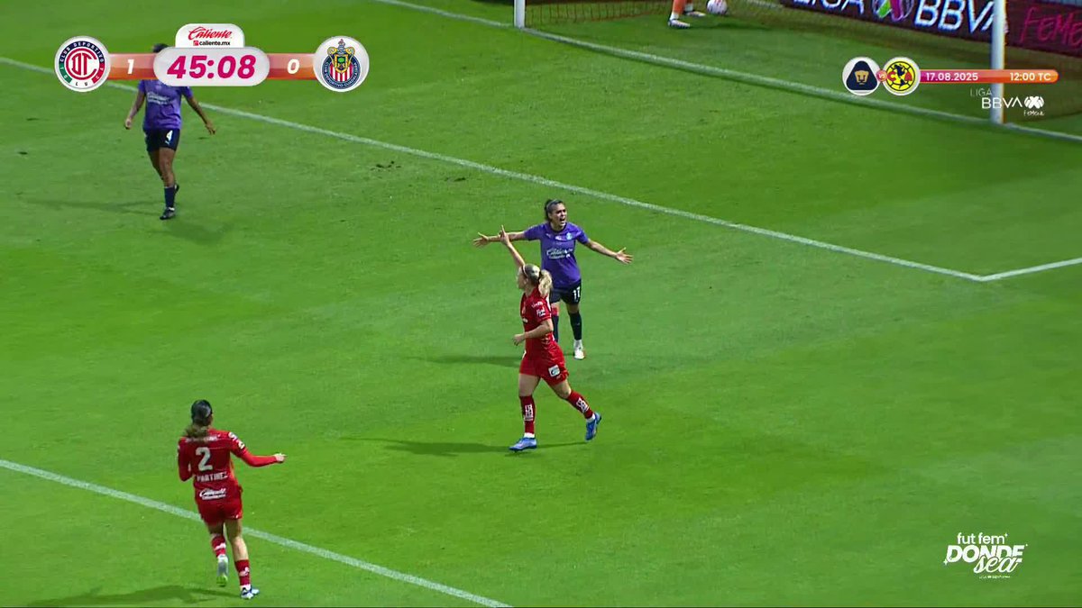 ¡Goooooooool de Toluca FC Femenil! 😈 Eugénie Le Sommer hace el segundo de las Diablas. 🔥 #LigaBBVAMXFemenil #FutFemDondeSea