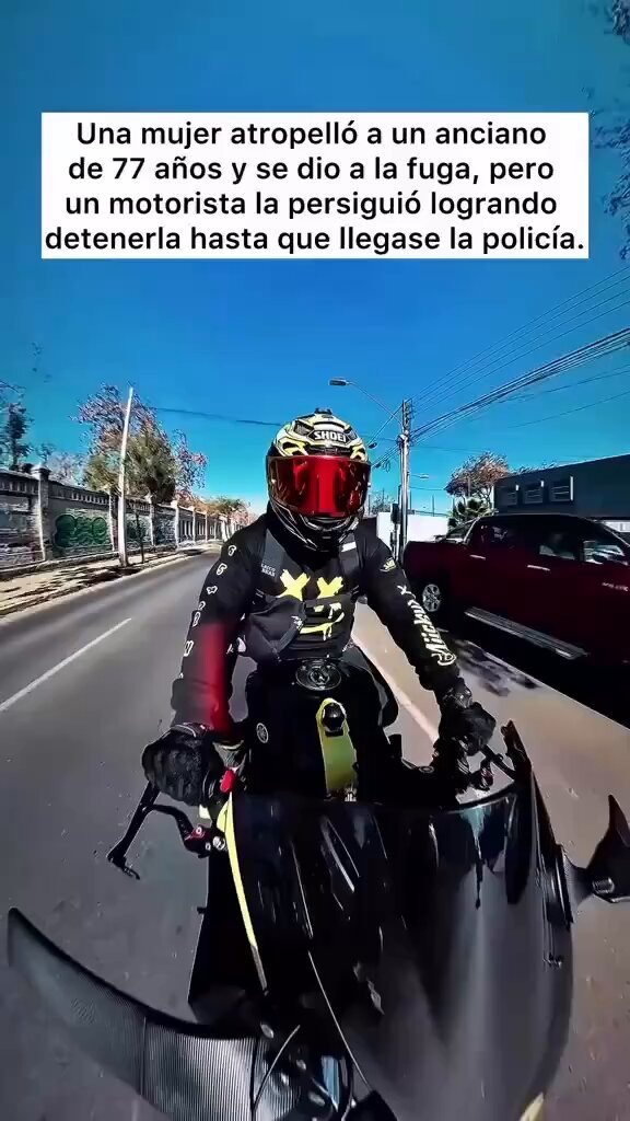 Vieja de mierda, bien por el motero!!!