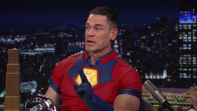 .John Cena shares what’s in store for Season 2 of Peacemaker on HBO Max and brings Jimmy an exclusive clip of Peacemaker facing off against himself! #FallonTonight #Peacemaker