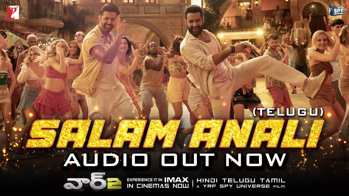 The ultimate dance WAR is HERE! 🕺🕺 #SalamAnali audio out now! Watch the full song only in theatres! #War2 in cinemas now in Hindi, Telugu and Tamil. Book your tickets today! |