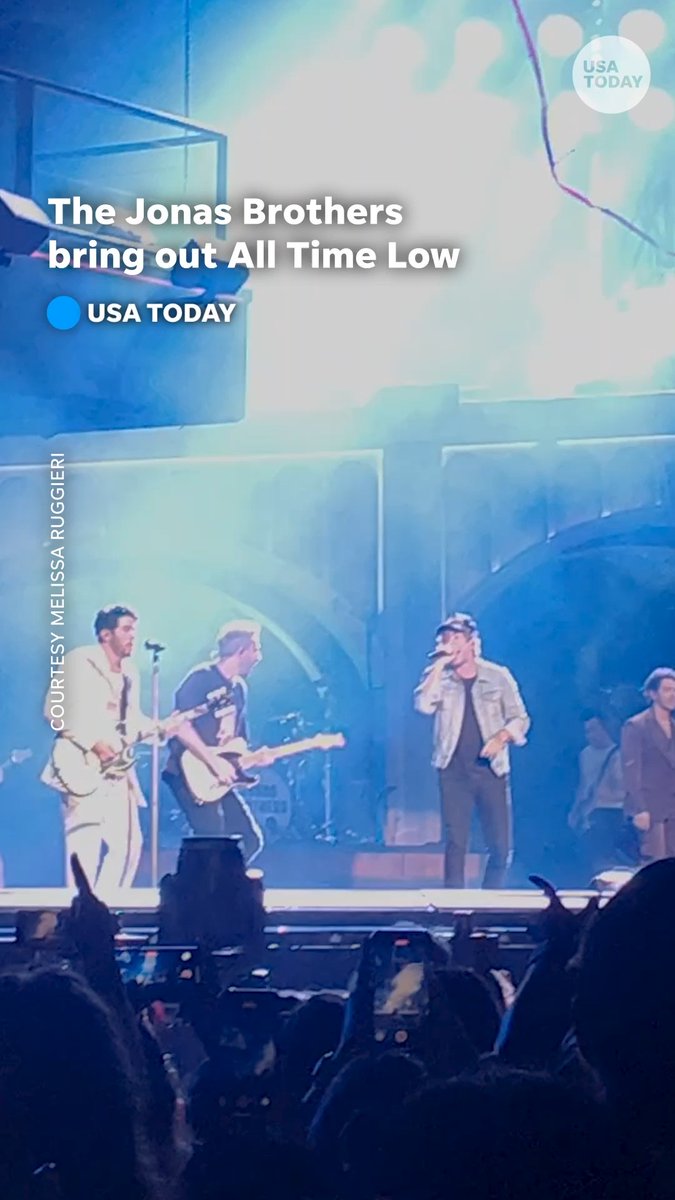 Dear Jonas Brothers, count us in! The trio brought out All Time Low to perform an iconic rendition of "Dear Maria, Count Me In" at a show in Bristow, Virginia.