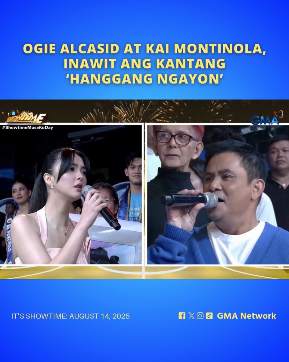 #ItsShowtime #Highlights: Muling nag-duet sina Ogie Alcasid at Kai Montinola at “Hanggang Ngayon” naman ang kanilang kinanta sa Showtime! Watch #ItsShowtime every 12:00 p.m. from Monday to Saturday on GMA. For more videos, visit: