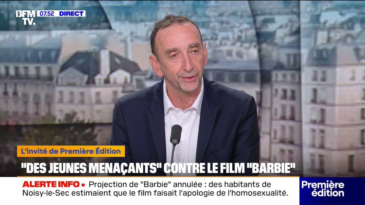 Projection de "Barbie" annulée: "Je n'ai pas cédé, j'ai pris une décision responsable pour la sécurité des familles, des enfants et des agents", se défend Olivier Sarrabeyrouse, maire PCF de Noisy-le-Sec