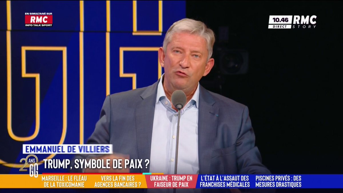 🇷🇺/🇺🇦 Trump, faiseur de paix ? "Il faut une partition. SI on ne le fait pas maintenant, on le fera plus tard avec encore plus de morts et une partition encore plus défavorable à l'Ukraine", dit Emmanuel de Villiers #GGRMC